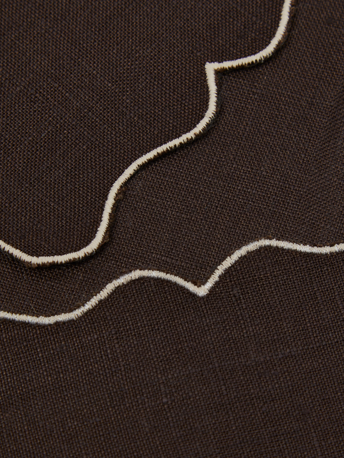 Los Encajeros - Valver Embroidered Linen Cocktail Napkins (Set of 6) -  - ABASK