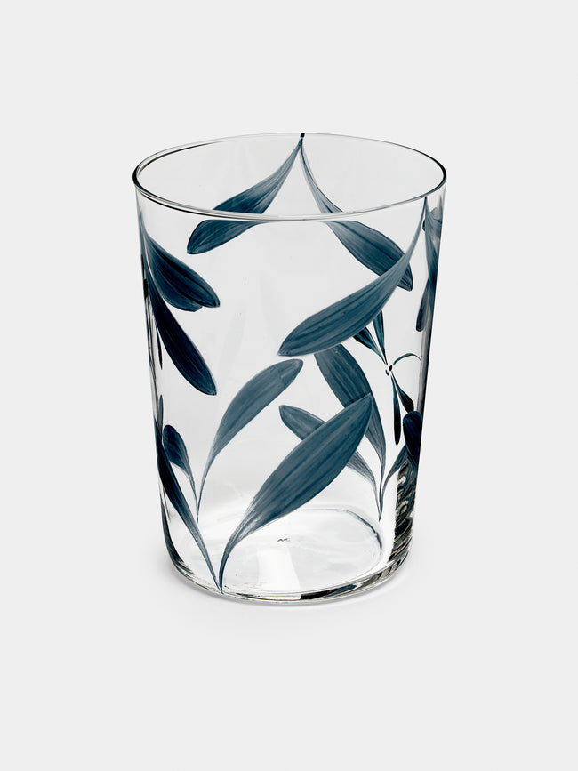 Los Vasos de Agua Clara - Hand-Painted Melides Glass Tumbler (Set of 6) - Clear - ABASK - 