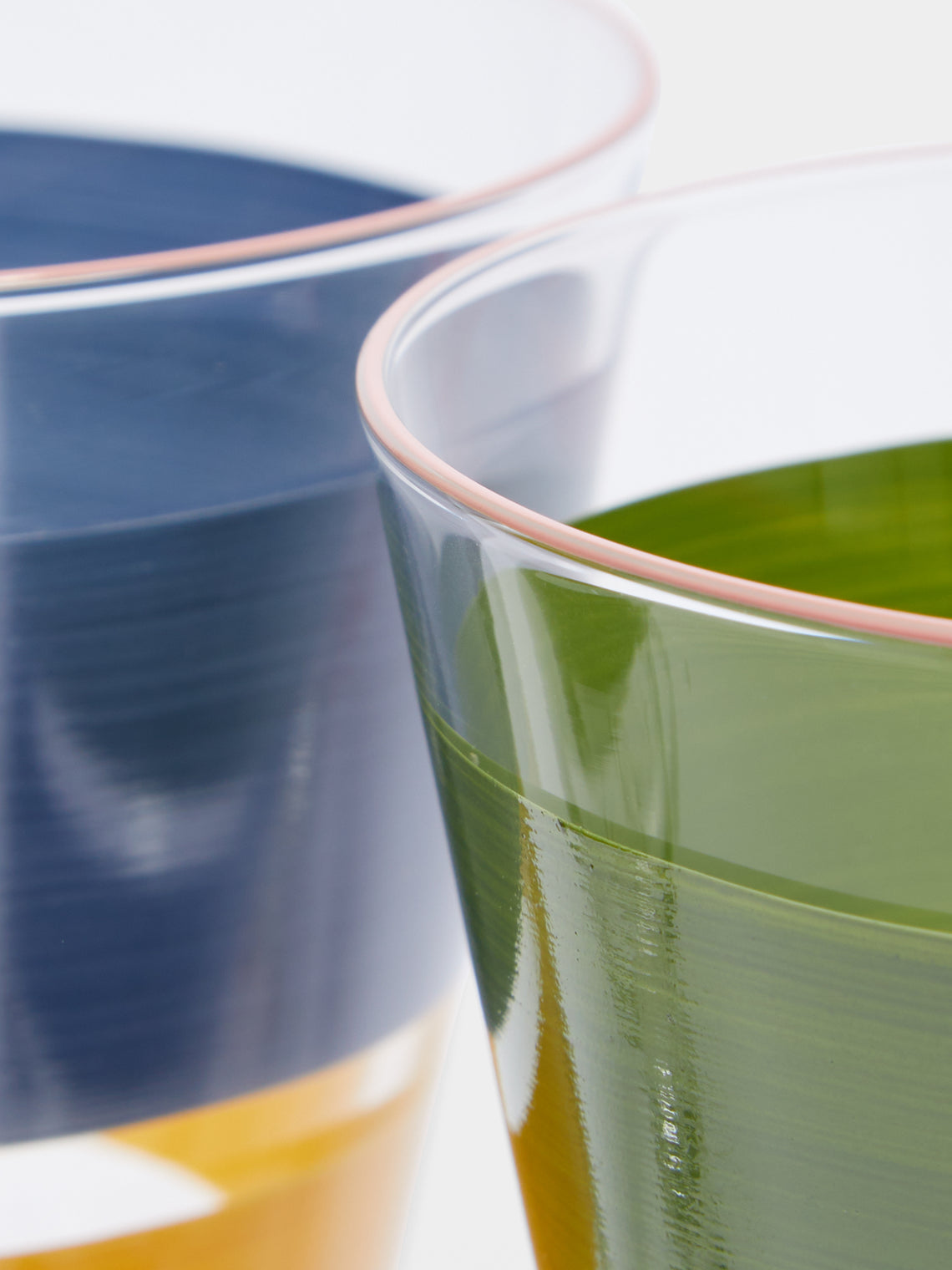 Los Vasos de Agua Clara - Hand-Painted Portofino Stemmed Glass (Set of 6) - Multiple - ABASK