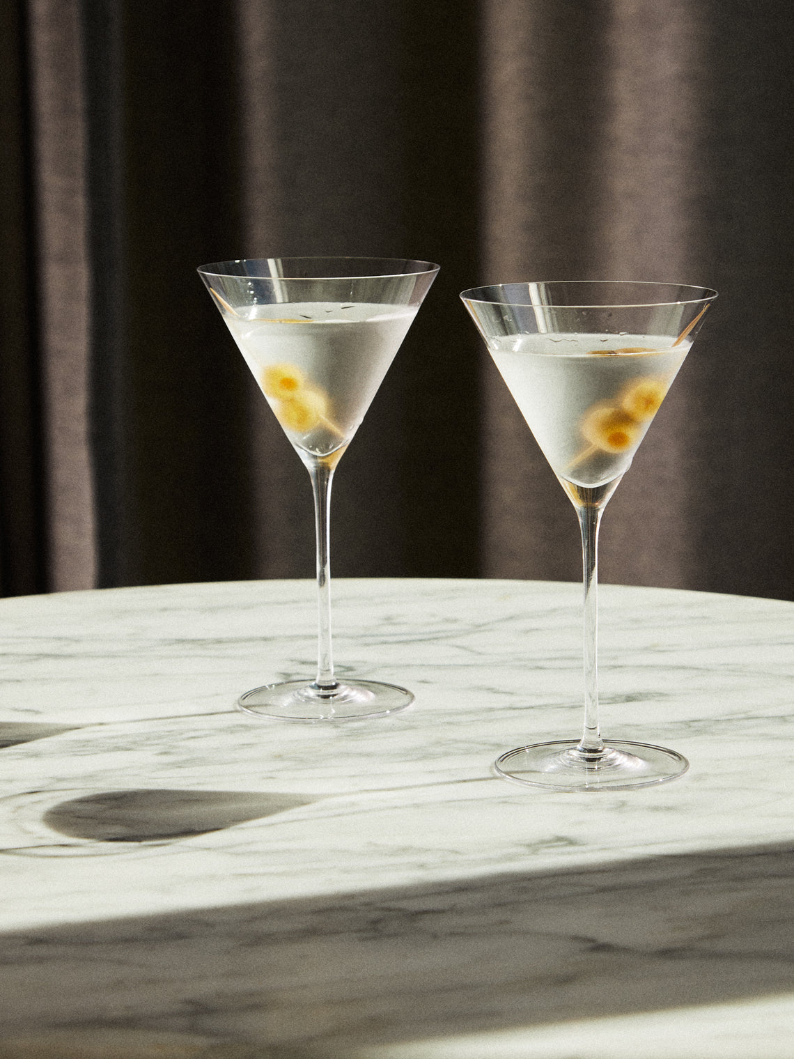Hand-Blown Crystal Martini Glasses (Set of 2)