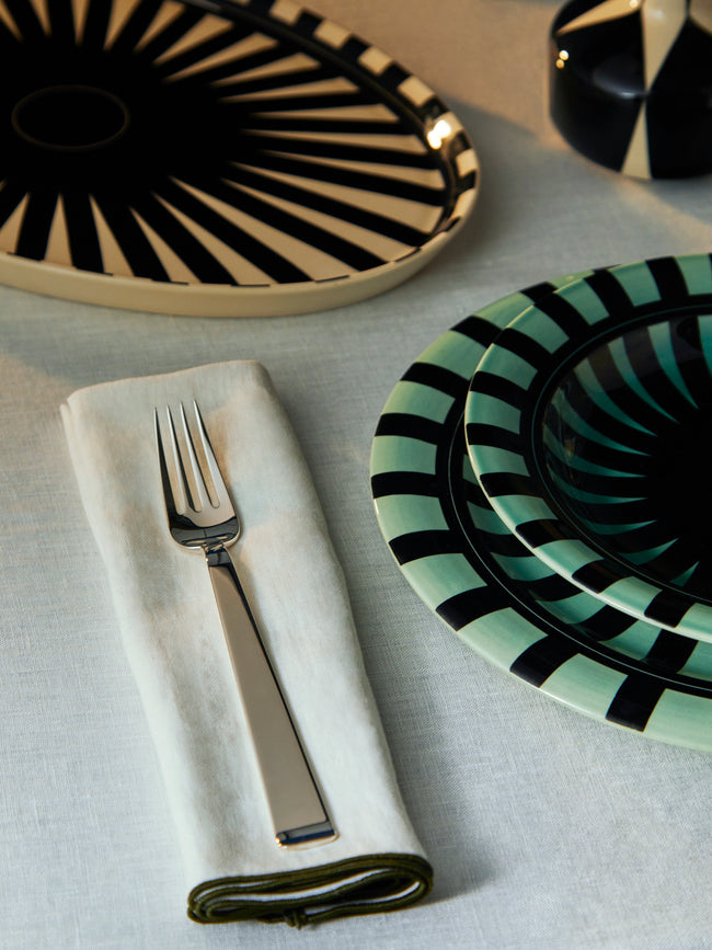 Madre Linen - Hand-Dyed Linen Contrast-Edge Napkins (Set of 4) -  - ABASK