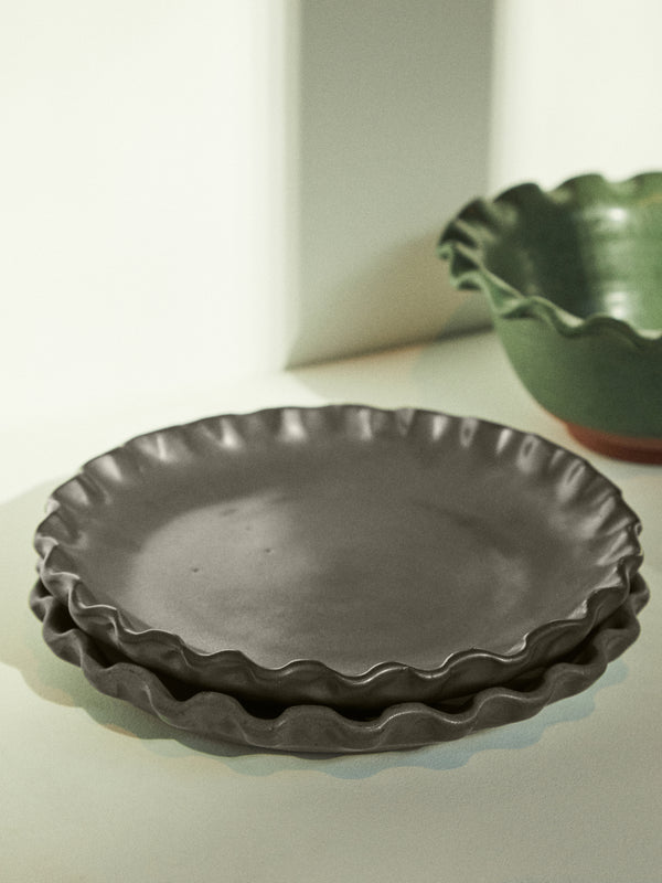 Perla Valtierra - Hand-Glazed Ceramic Side Plates (Set of 4) -  - ABASK