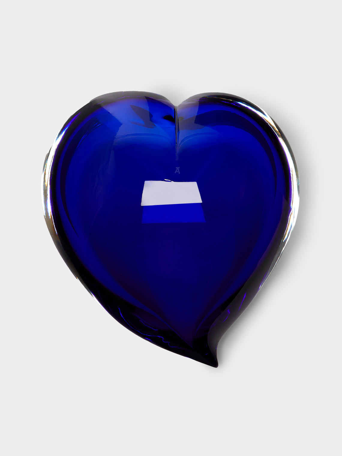 Giberto - Murano Glass Heart Paperweight - Blue - ABASK