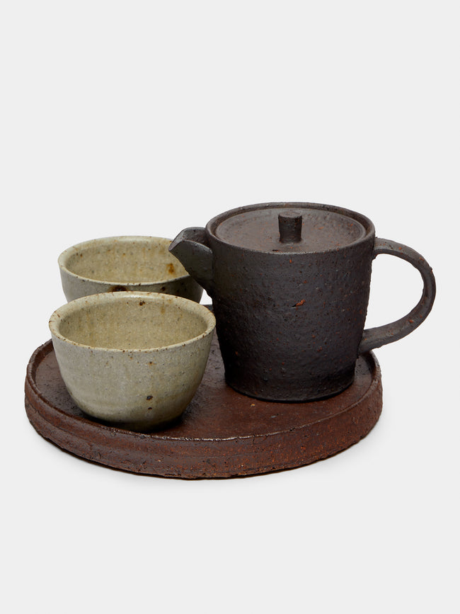 Ingot Objects - Ash-Glazed Ceramic Tea Set - Beige - ABASK - 