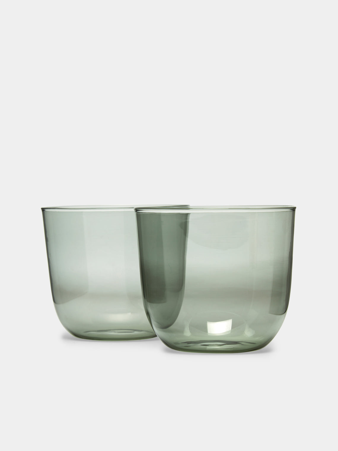 Yali Glass - Vienna Goto Hand-Blown Murano Glass Tumblers (Set of 2) - Grey - ABASK