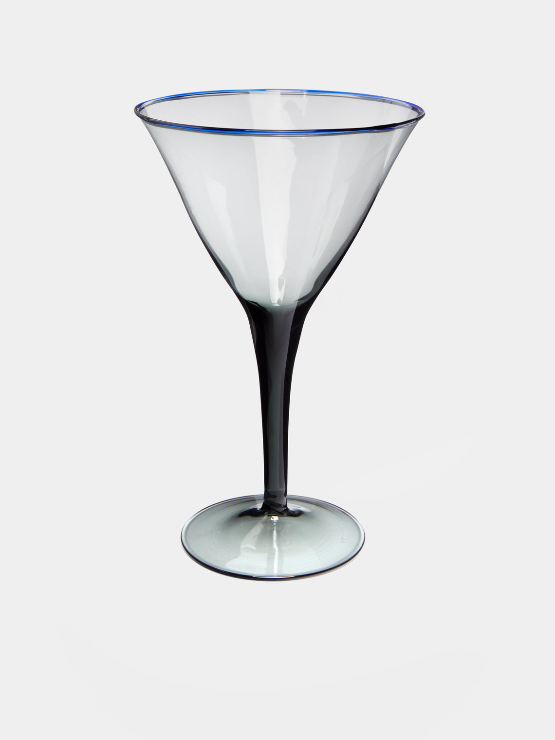 Giberto - Hand-Blown Murano Martini Glass - Grey - ABASK - 