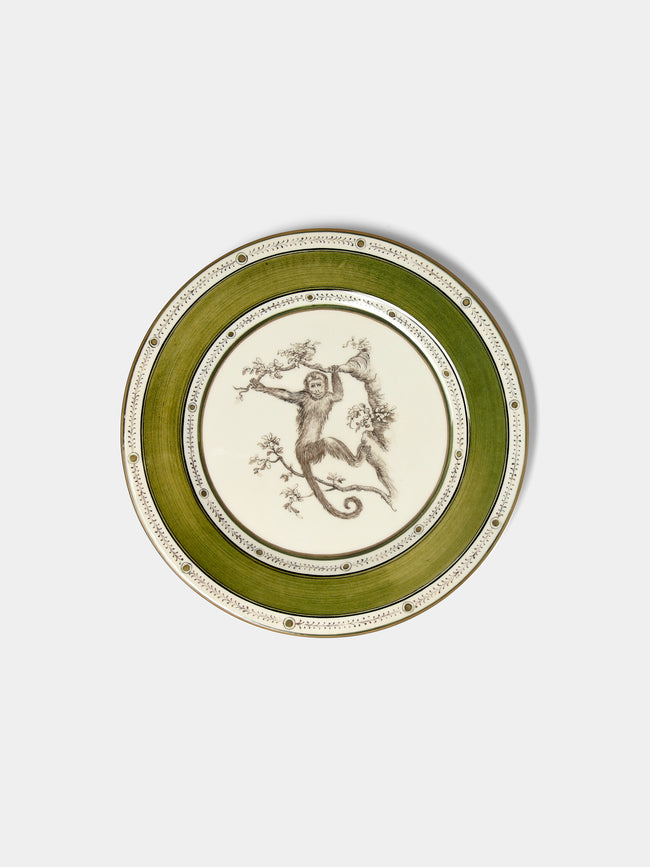 Laboratorio Paravicini - Monkeys Ceramic Dessert Plates (Set of 6) - Green - ABASK - 
