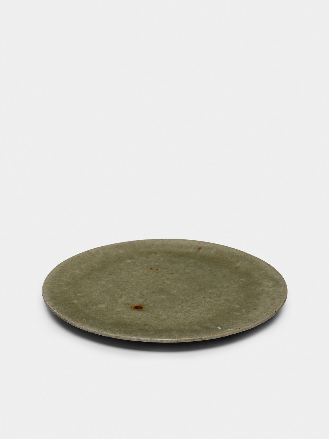 Ingot Objects - Ash-Glazed Ceramic Rimless Dinner Plate - Beige - ABASK