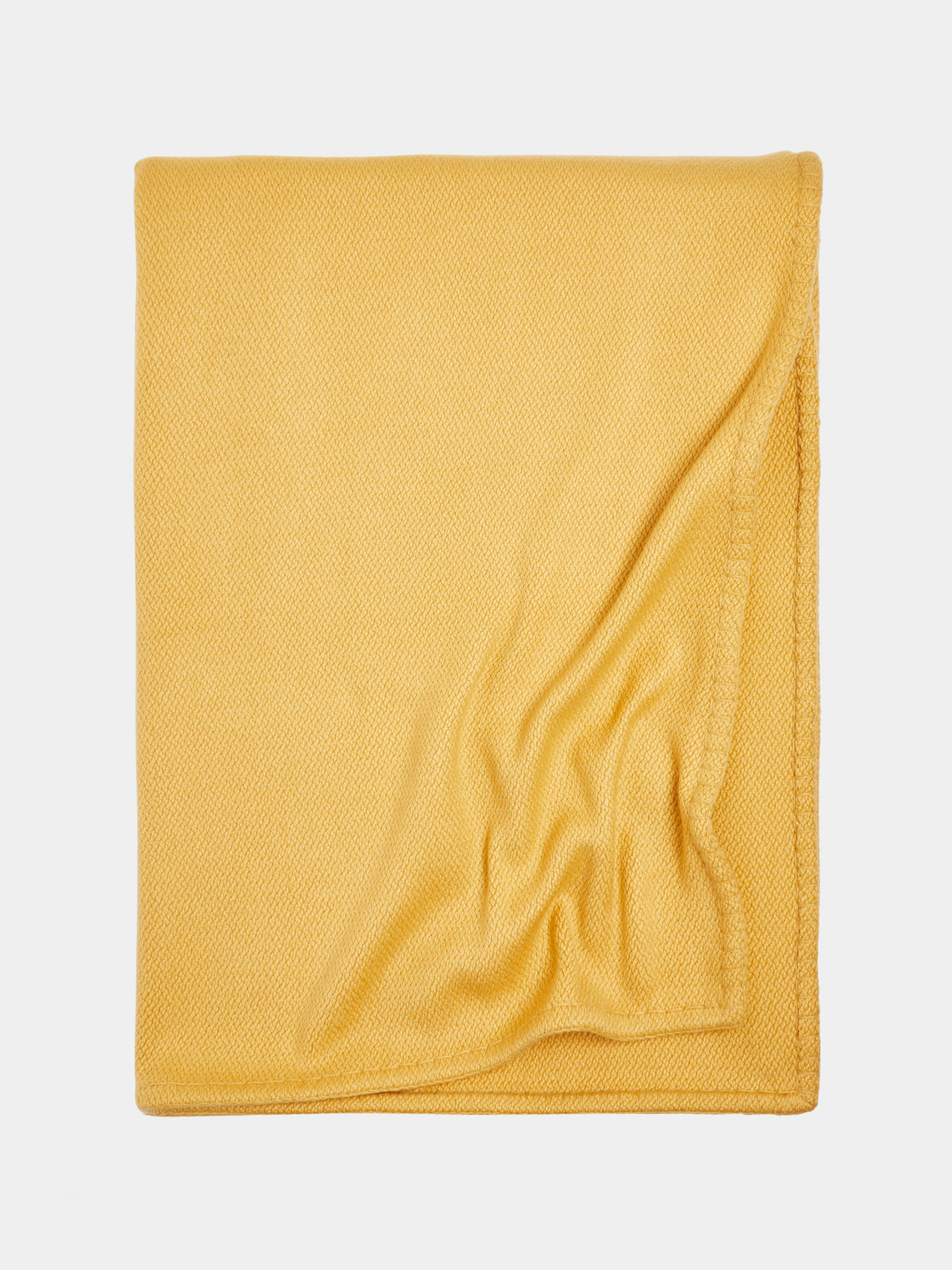 Rose Uniacke - Hand-Dyed Cashmere Large Blanket - Gold - ABASK - 