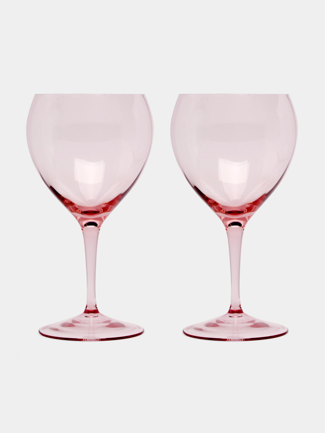 Moser - Optic Hand-Blown Crystal Red Wine Glasses (Set of 2) - Pink - ABASK
