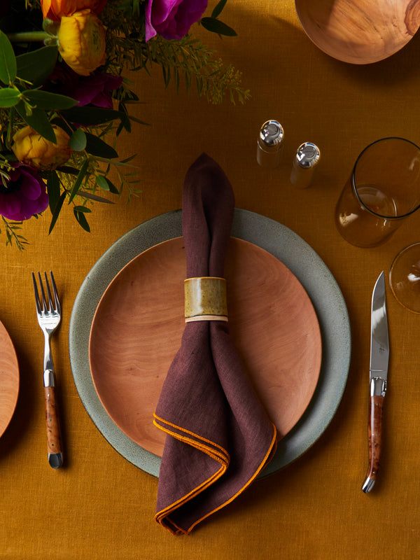 Mervyn Gers Ceramics - Hand-Glazed Ceramic Napkin Rings (Set of 6) -  - ABASK