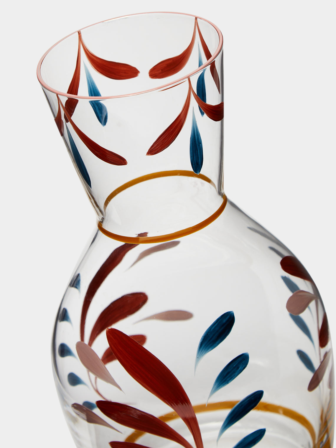 Los Vasos de Agua Clara - Tirol Hand-Painted Glass Carafe -  - ABASK