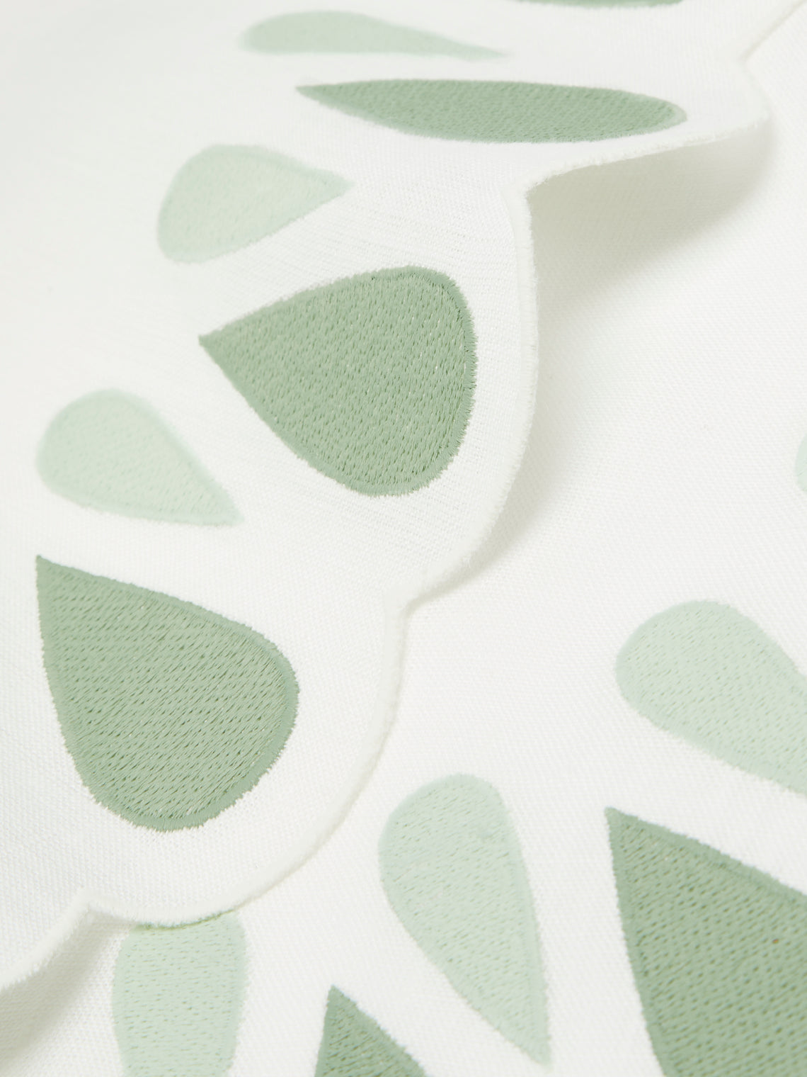 Los Encajeros - Drops Embroidered Linen Placemats (Set of 4) -  - ABASK