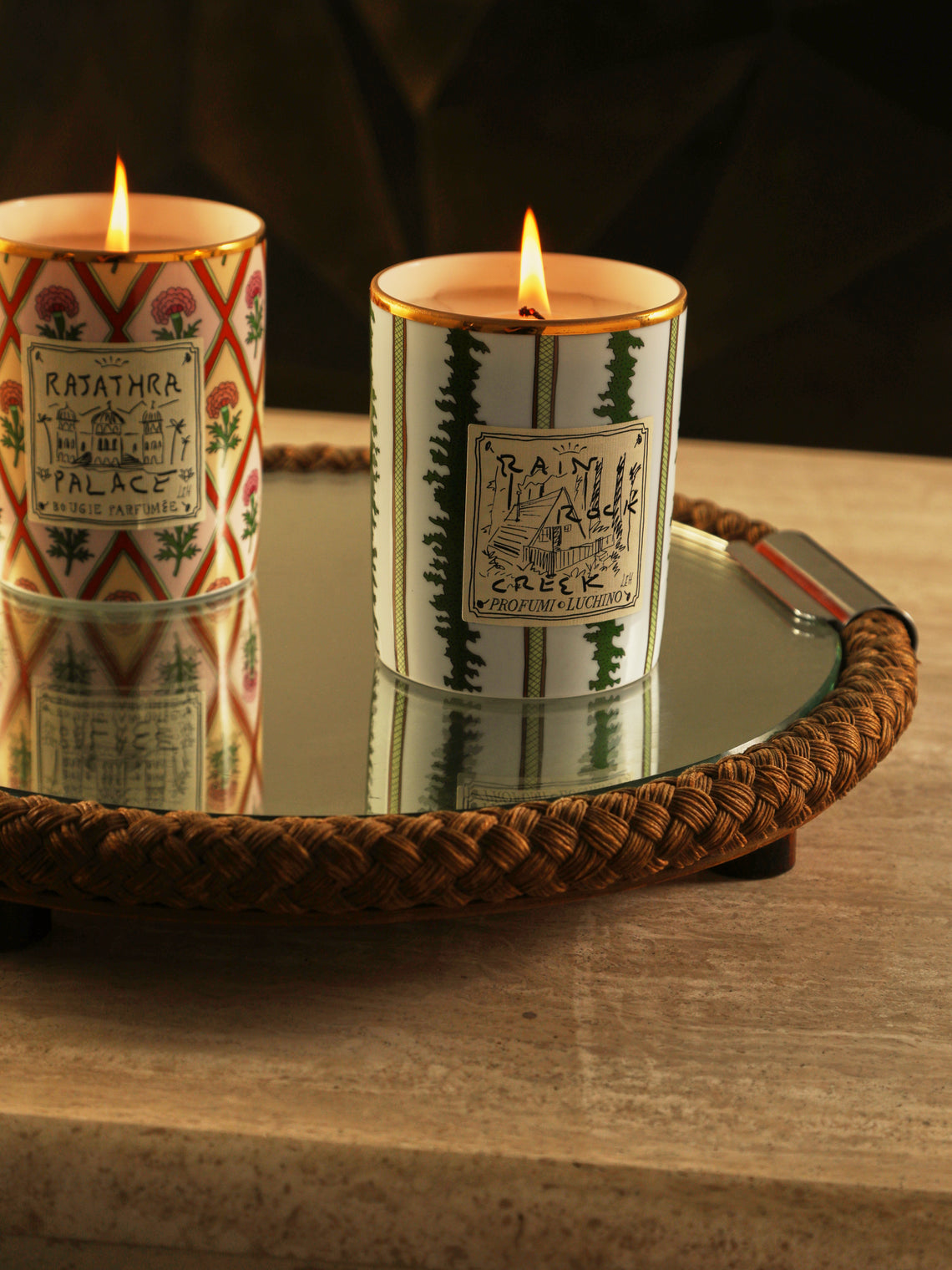 Ginori 1735 - Profumi Luchino Rain Rock Creek Porcelain Candle -  - ABASK