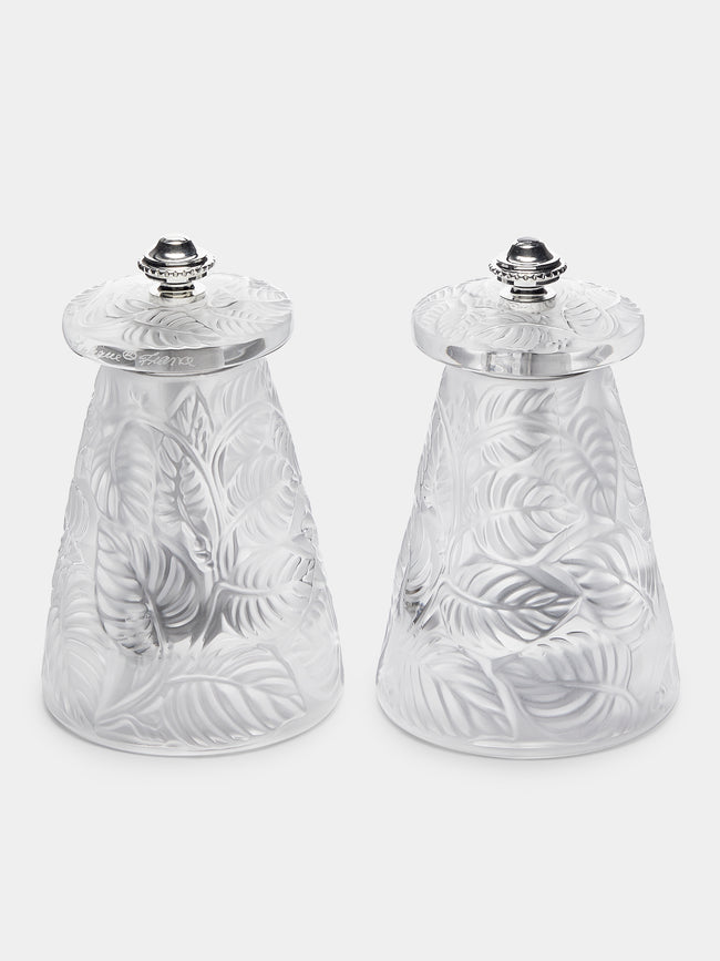 Lalique - Hand-Engraved Crystal Salt and Pepper Mill (Set of 2) - Clear - ABASK - 