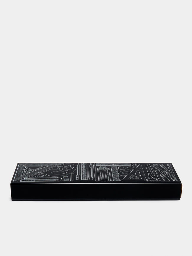 Fornasetti - Strumenti da Disegno Iron and Wood Box - Black - ABASK - 