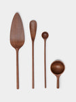 Jaejin Choi - Hand-Carved Walnut Mixed Utensils (Set of 4) -  - ABASK - 