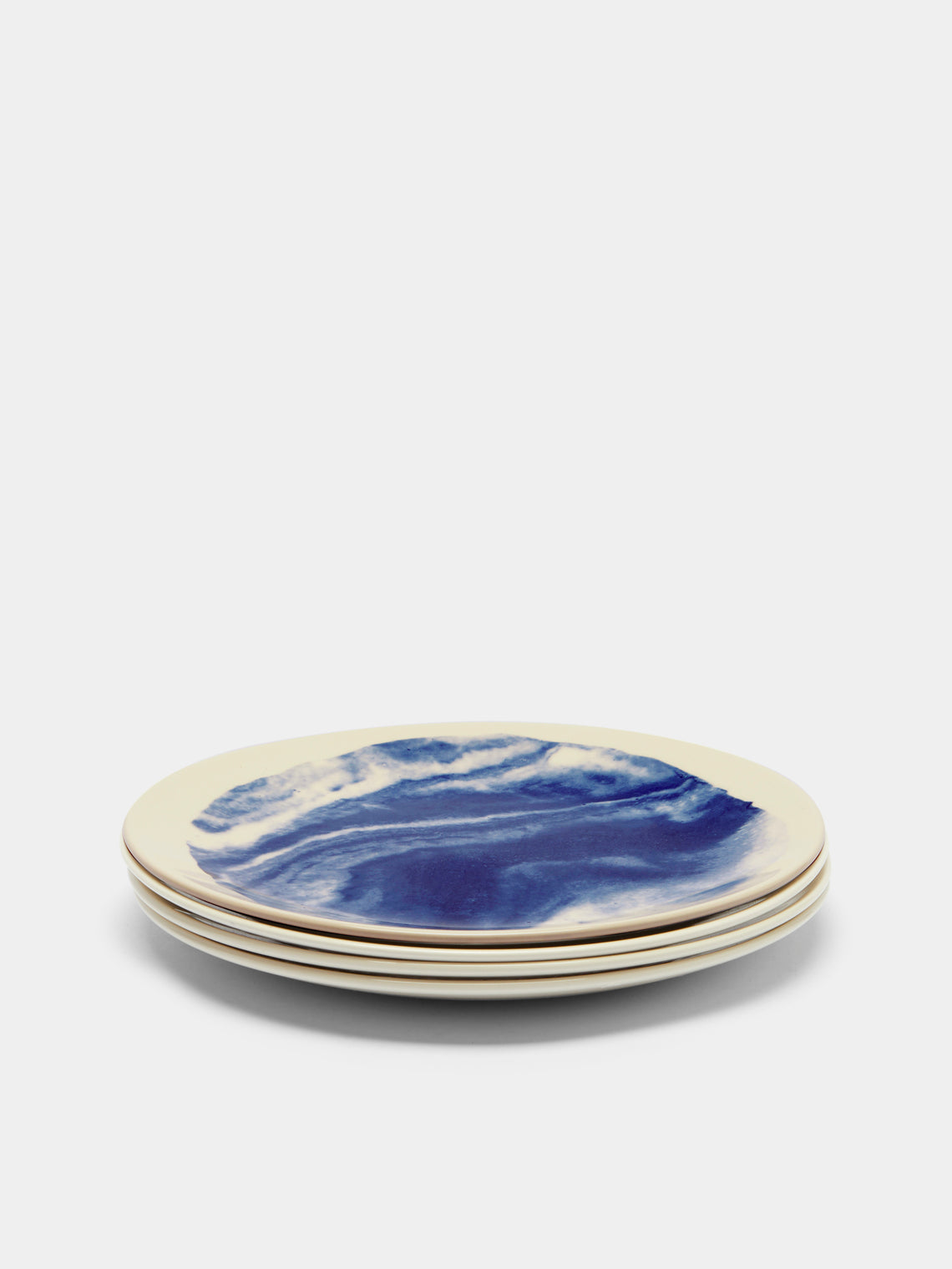 1882 Ltd. - Indigo Storm Ceramic Salad Plates (Set of 4) - Blue - ABASK