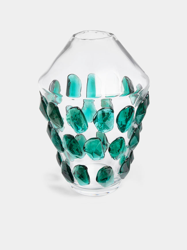 Carlo Moretti - Gemmarto Hand-Blown Murano Glass Vase - Green - ABASK - 
