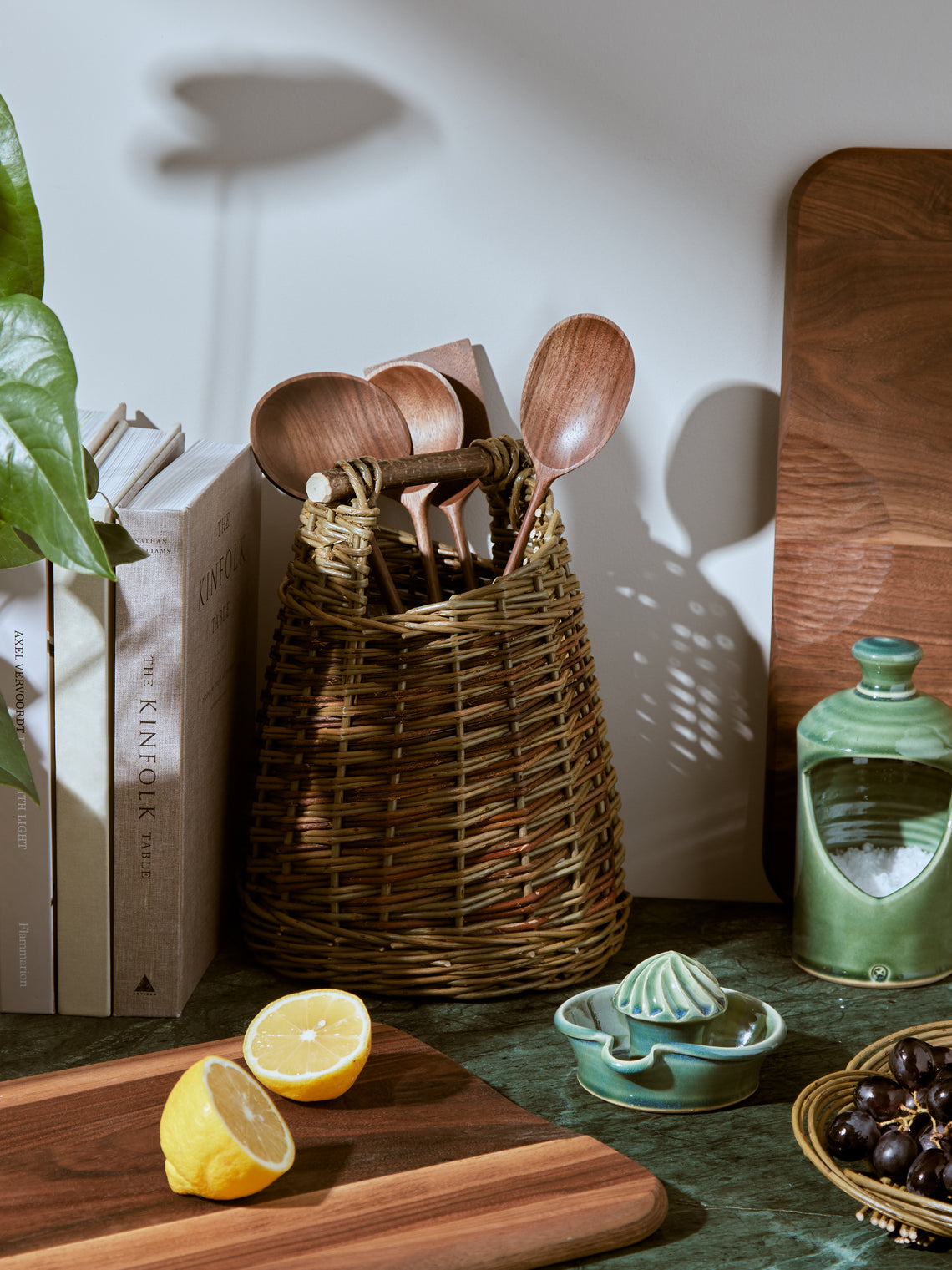 Rachel Bower - Handwoven Willow Asymmetric Utensils Basket -  - ABASK