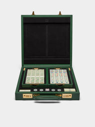 Geoffrey Parker - Leather Mahjong Set - Green - ABASK - 
