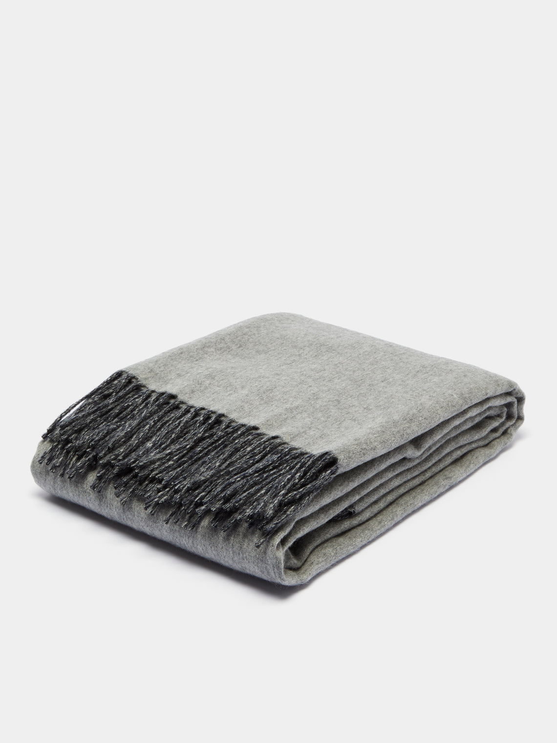 Johnstons of Elgin - Double-Sided Cashmere Blanket - Grey - ABASK