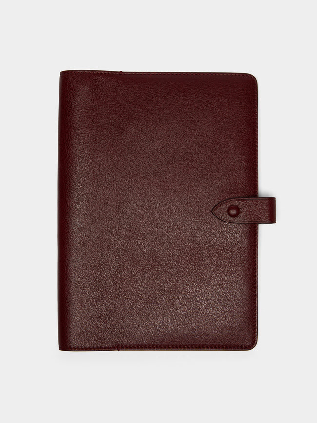 Métier - A5 Leather Notebook Cover - Burgundy - ABASK - 