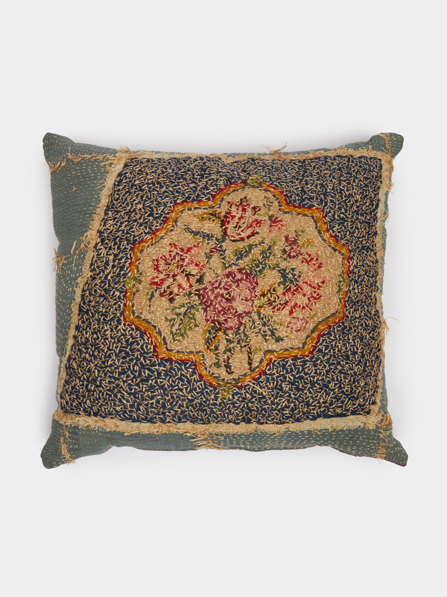 By Walid - 19th-Century Needlepoint Linen Cushion - Multiple - ABASK - 
