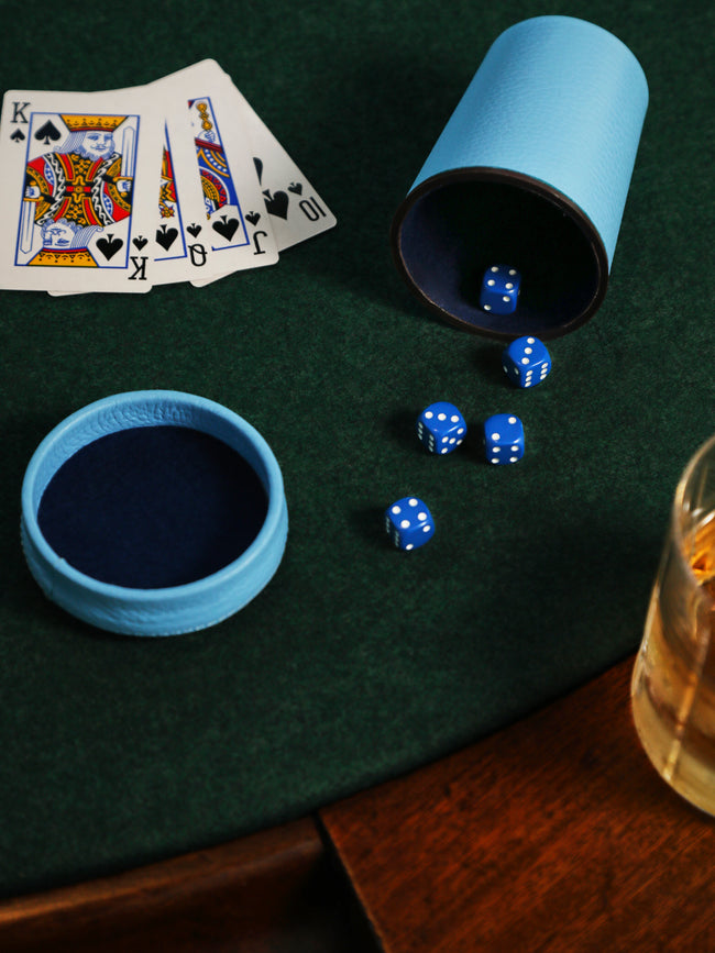 Noble Macmillan - Leather Dice Cup - Light Blue - ABASK