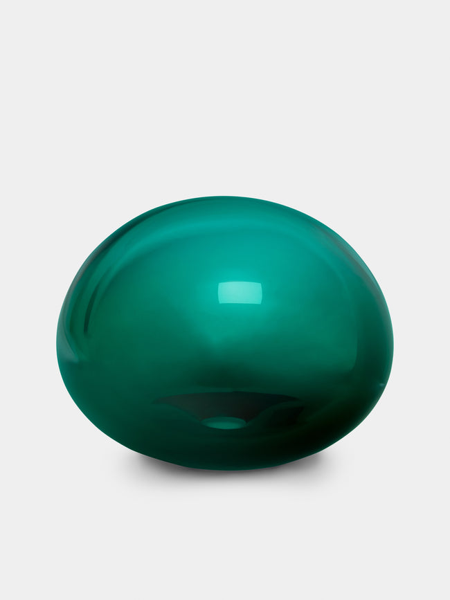 Giberto - Hand-Blown Murano Glass Paperweight - Green - ABASK - 