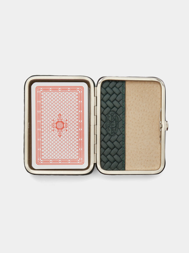 F. Hammann - Leather Playing Cards Set - Green - ABASK