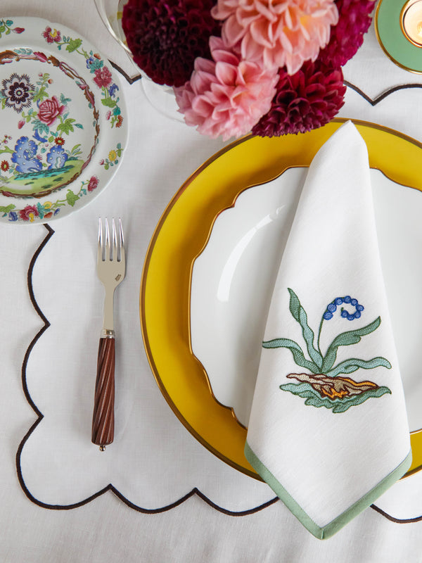 Angela Wickstead - Diletta Scalloped Linen Placemats (Set of 4) -  - ABASK