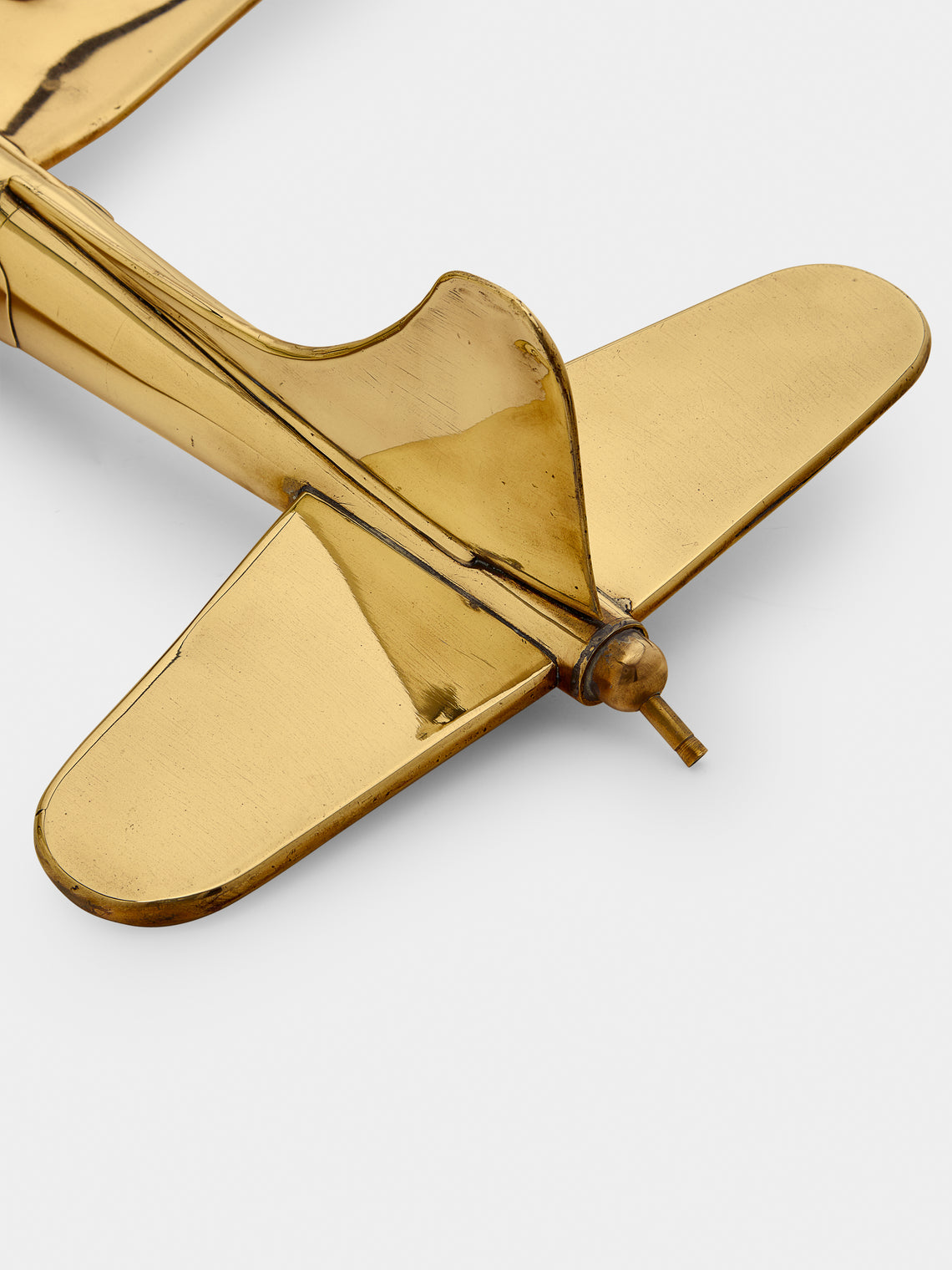 Antique and Vintage - 1950s Solid Brass Plane - Brown - ABASK