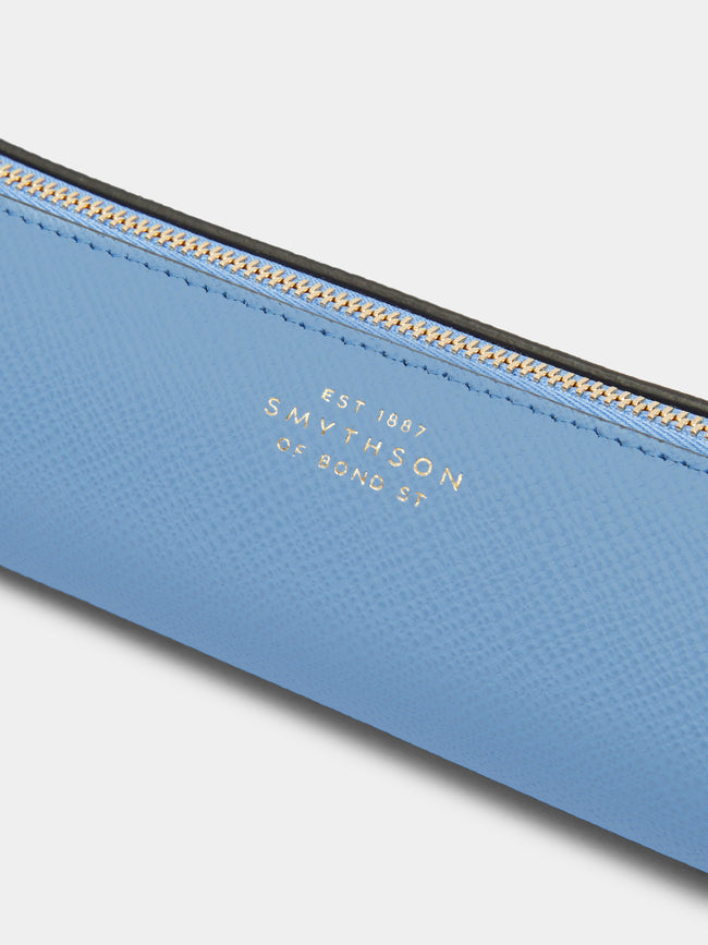 Smythson - Panama Leather Pencil Case - Light Blue - ABASK