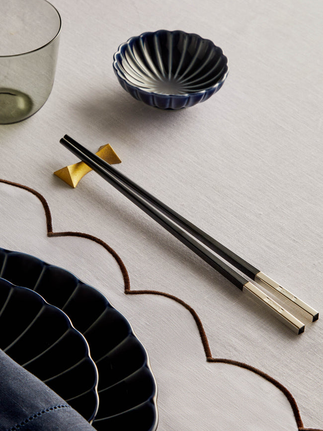 Christofle - Uni Silver-Plated Chinese Chopsticks - Black - ABASK