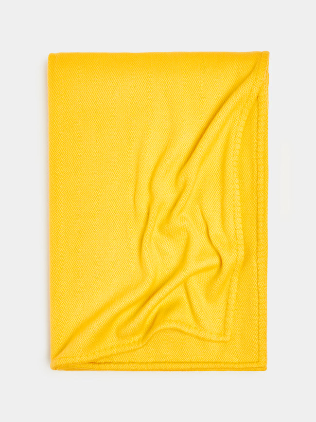 Rose Uniacke - Large Cashmere Blanket - Yellow - ABASK - 