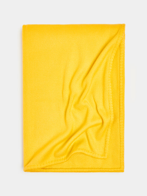 Rose Uniacke - Hand-Dyed Cashmere Large Blanket - Yellow - ABASK - 