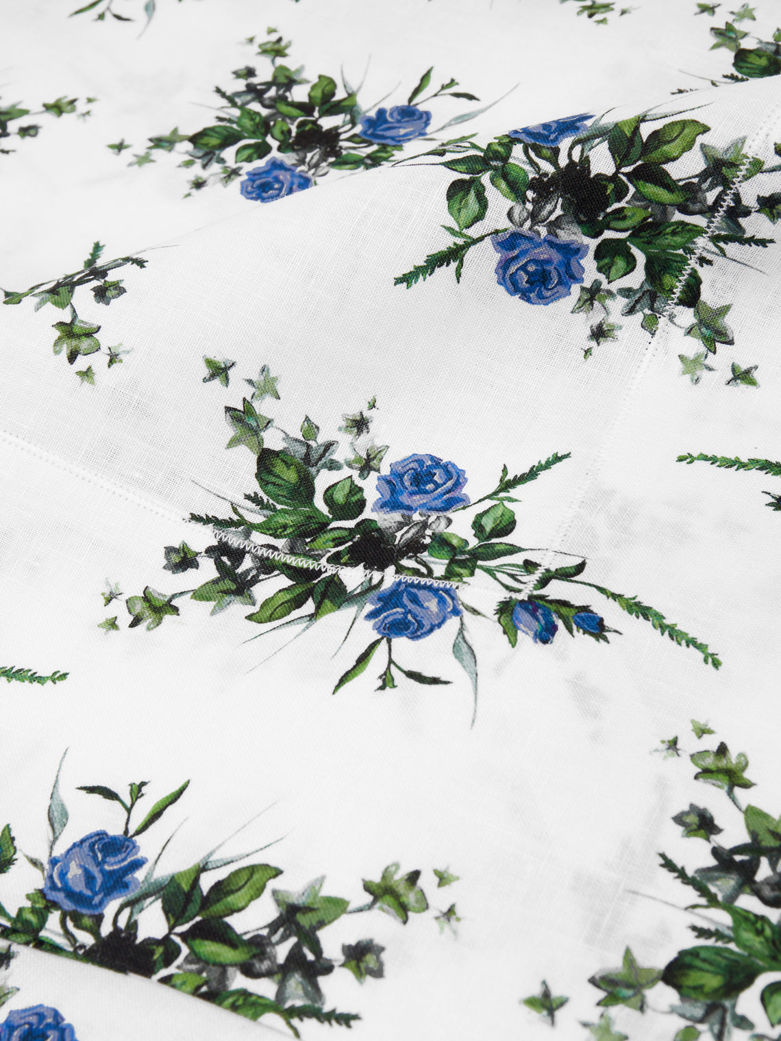Emilia Wickstead - Floral Linen Tablecloth - Light Blue - ABASK