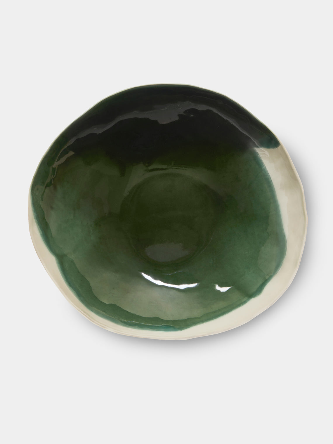 Hand-Glazed Porcelain Salad Bowl