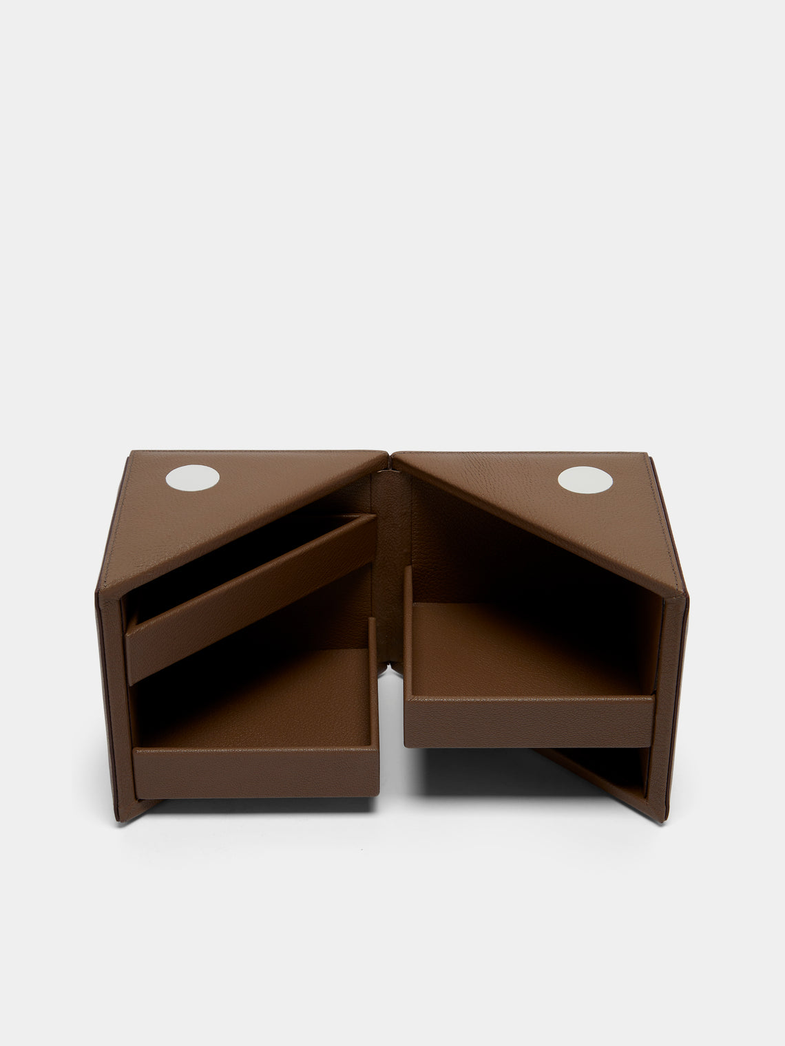 Asprey - Leather Dice Cube Box - Tan - ABASK