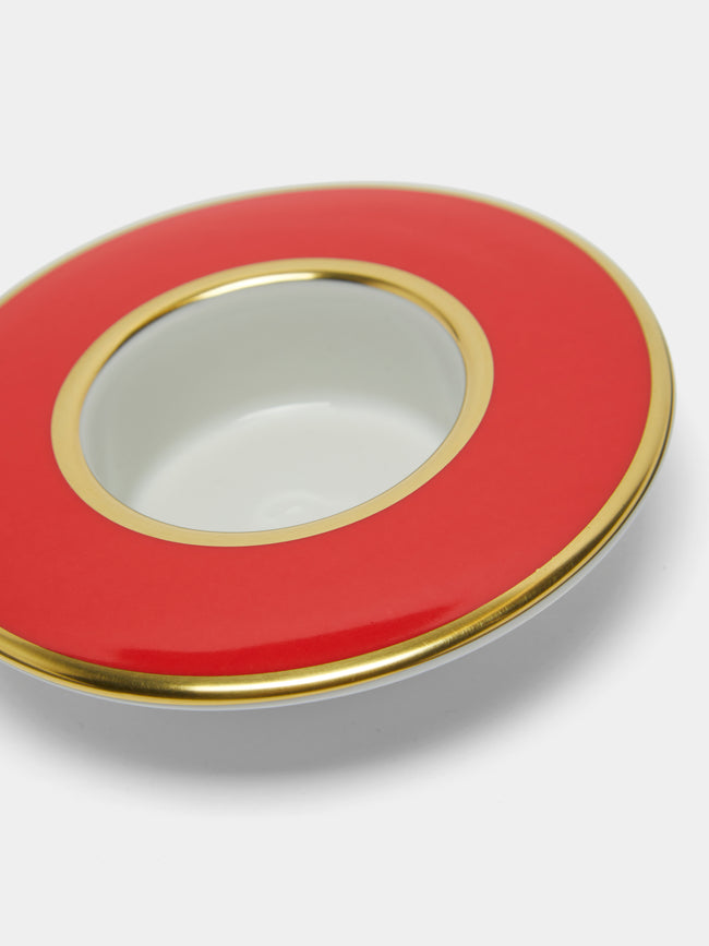 Augarten - Hand-Painted Porcelain Tealight Holder - Red - ABASK