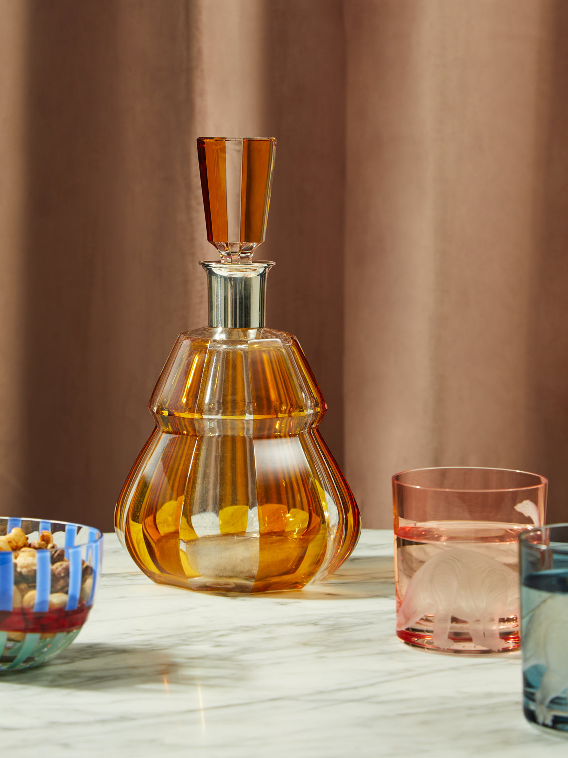 Antique and Vintage - 1960s Italian Decanter - Clear - ABASK