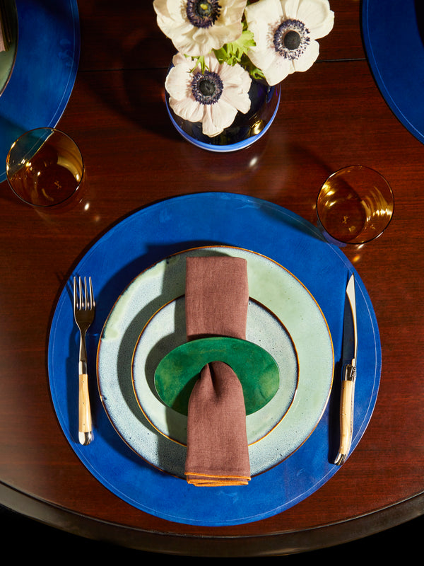 Peter Speliopoulos Projects - Hand-Stained Leather Placemats (Set of 4) -  - ABASK