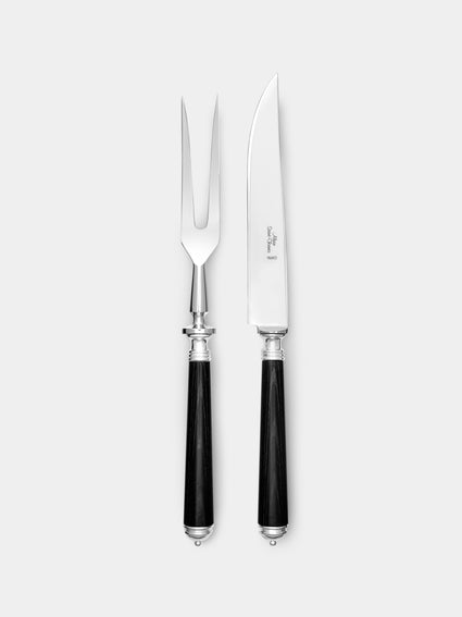 Alain Saint-Joanis - Marbella Ebony Carving Knife and Fork - Black - ABASK - [thumbnail]