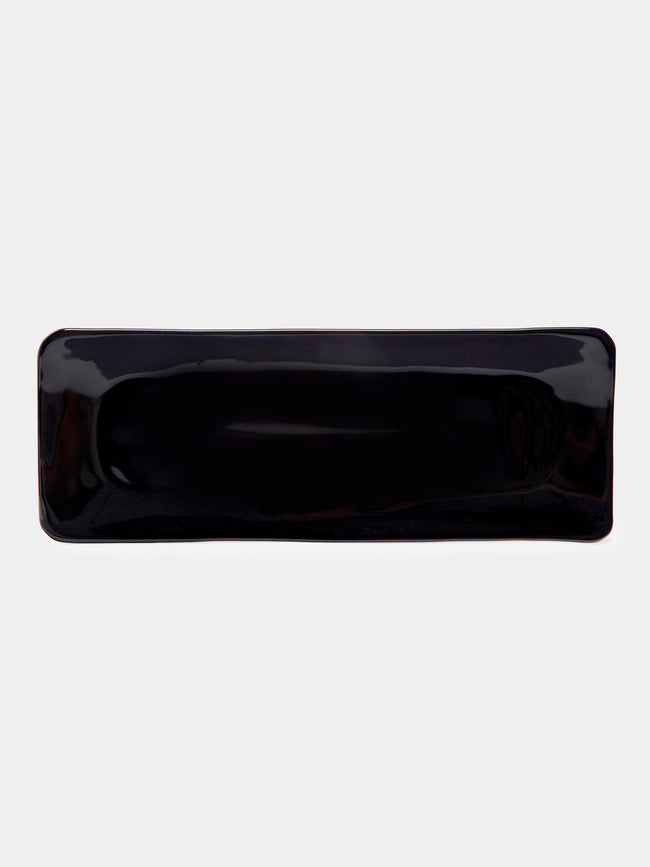 Mervyn Gers Ceramics - Long Rectangular Sushi Platter - Black - ABASK - 