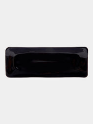 Mervyn Gers Ceramics - Hand-Glazed Ceramic Long Rectangular Sushi Platter - Black - ABASK - 