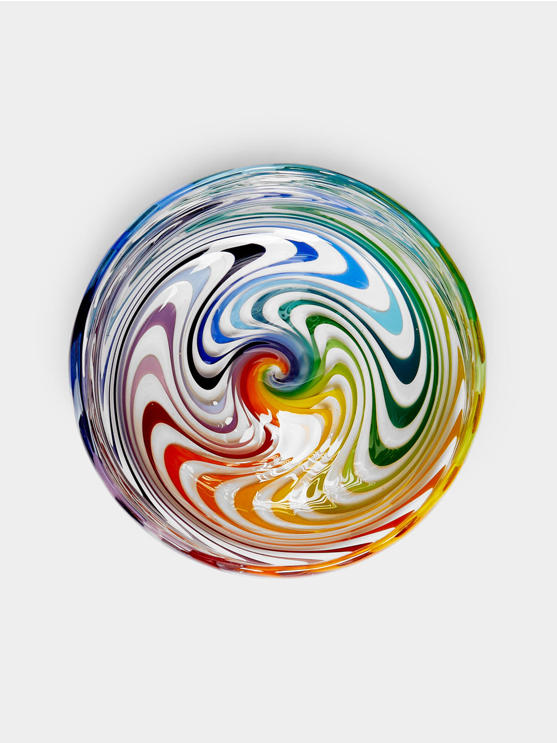 Hand-Blown Glass Wig Wag Bowl