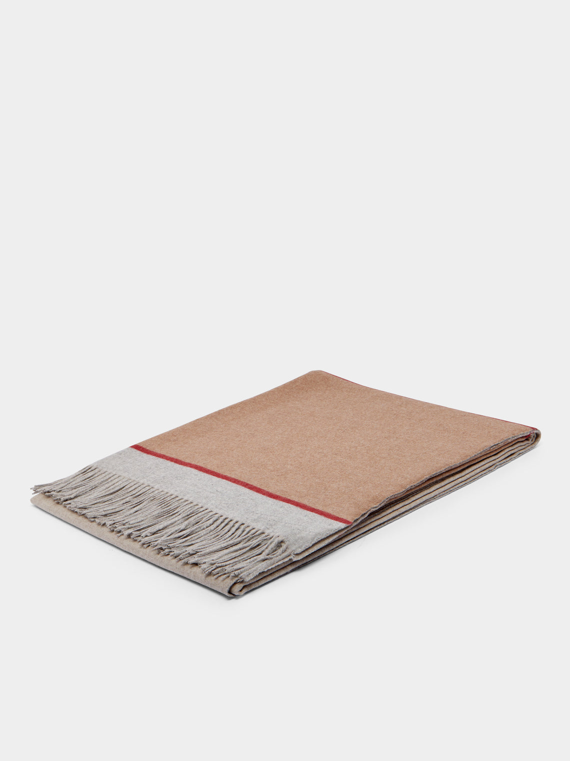 Brunello Cucinelli - Silk Colour-Block Blanket - Brown - ABASK