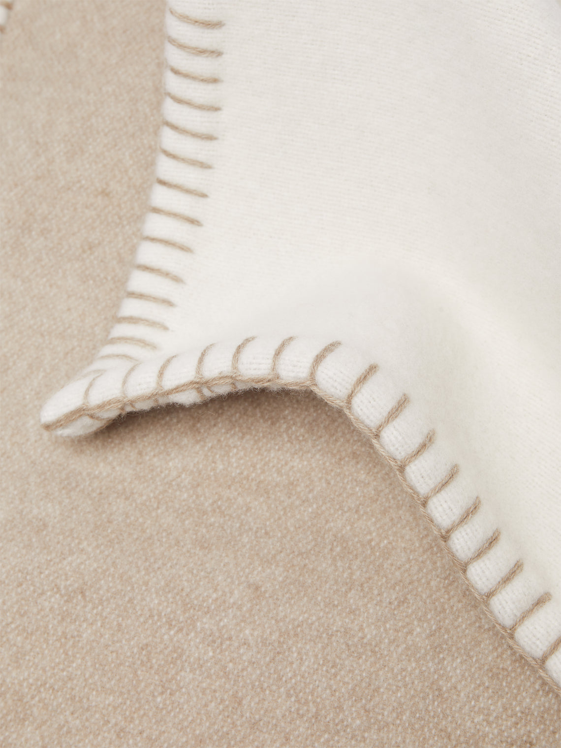 Begg x Co - Filt Lambswool and Cashmere Blanket - Cream - ABASK