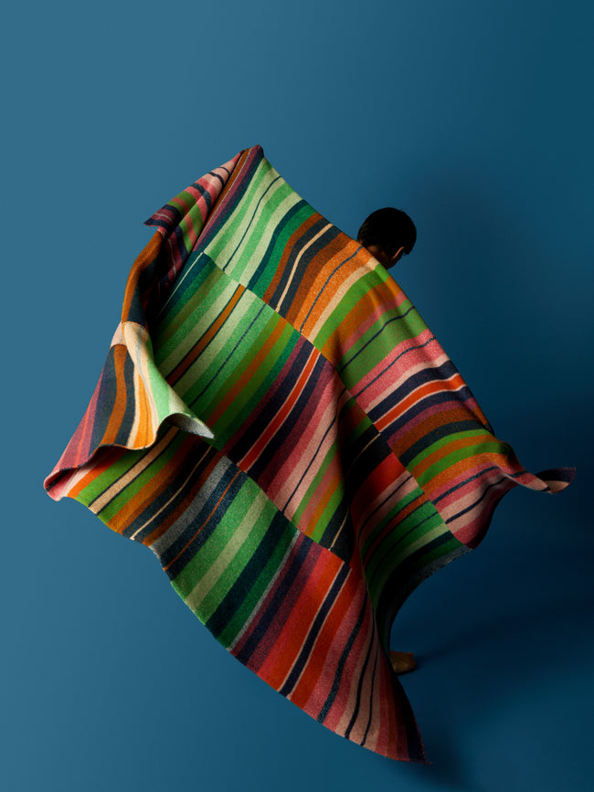 The Elder Statesman - Striped Cashmere Blanket - Multiple - ABASK